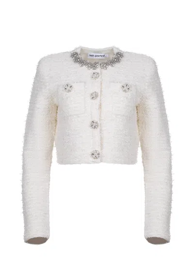 SELF-PORTRAIT CREAM-COLORED CARDIGAN SELF-PORTRAIT