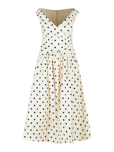 SELF-PORTRAIT CREAM COTTON DRESS