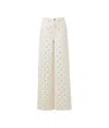 Self-portrait Self Portrait Women Cream Denim Diamante Bow Jeans In White