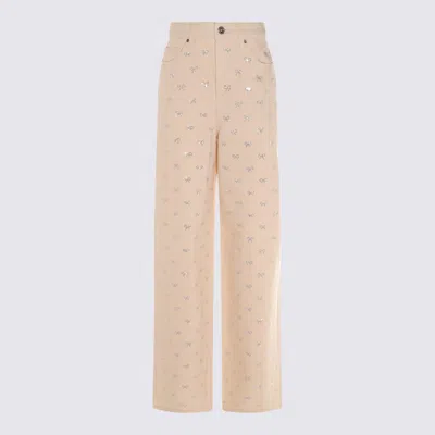 SELF-PORTRAIT CREAM DENIM JEANS