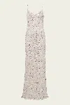 Self-portrait Cream Floral Sequin Maxi Dress In White