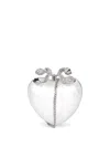 Self-portrait Cream Heart Clutch Bag In White