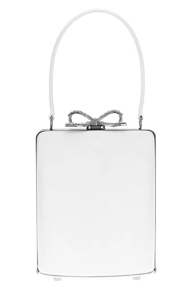 SELF-PORTRAIT SELF PORTRAIT 'CREAM LEATHER MINI BOW' HANDBAG