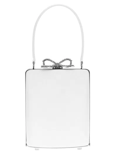 Self-portrait 'cream Leather Mini Bow' Handbag In White