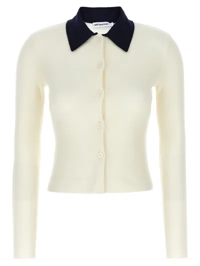SELF-PORTRAIT SELF-PORTRAIT 'CREAM MERINO WOOL' CARDIGAN