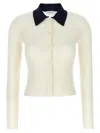 Self-portrait Women Cream Merino Wool Cardigan In Neutral