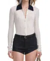 Self-portrait Cream Merino Wool Cardigan In White