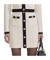 Self-portrait Sequin-embellished Knitted Mini Skirt In Nude