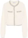 Self-portrait Cream Soft Knit Cardigan Clothing In Multi