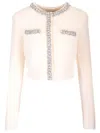 Self-portrait Cream Soft Knit Cardigan Clothing