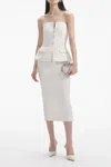 Self-portrait Cream Tinsel Boucle Bandeau Midi Dress