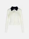 Self-portrait Cream Wool Blend Sweater In White