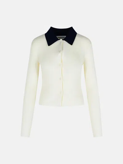 Self-portrait Cream Wool Blend Sweater In White