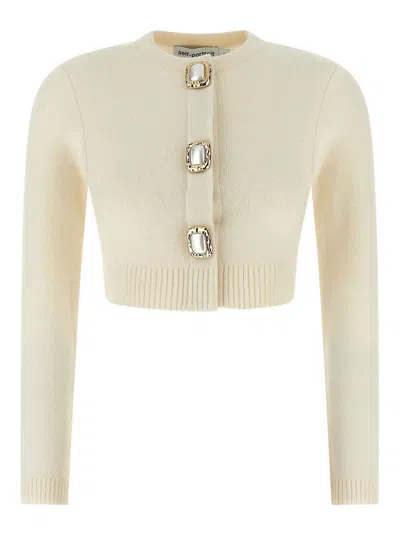 SELF-PORTRAIT CREAM WOOL CARDIGAN