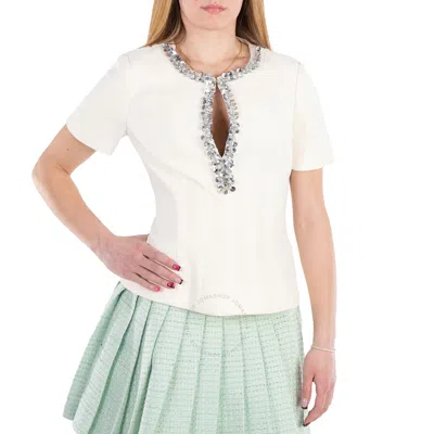 Self-portrait Self Portrait Crepe Embellished Top