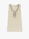 Self-portrait Yellow Crewneck Mini Dress With Jewel Embellishment On The Collar And Bow Detail On The Front In Tec In Nude