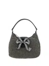 Self-portrait Multi Rhinestone Crescent Micro Bag
