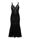 Self-portrait Self Portrait Crochet Midi Dress In In Black