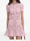 Self-portrait Self Portrait Women Pink Bow Crochet Crystal Mini Dress