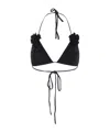 Self-portrait Crochet-knit Bikini Bottoms In Black