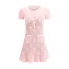 Self-portrait Self Portrait Women Pink Bow Crochet Crystal Mini Dress
