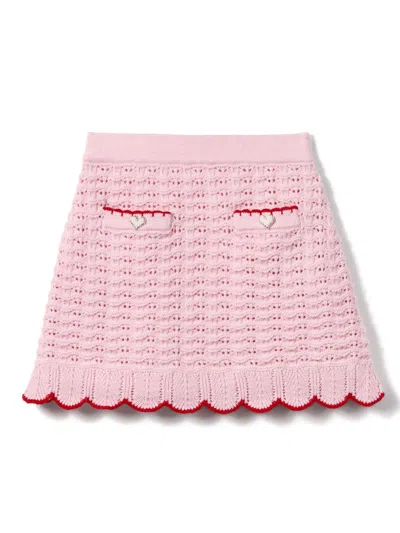 SELF-PORTRAIT CROCHET-KNIT SKIRT