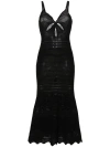 Self-portrait Self Portrait Crochet Midi Dress In In Black