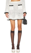 Self-portrait Self Portrait Crochet Mini Skirt In In 白色