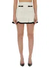 Self-portrait Self Portrait Crochet Mini Skirt In In White