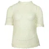 Self-portrait Crochet Top In Cream Polyester In White