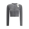Self-portrait Grey Crochet Flower Cardigan Clothing
