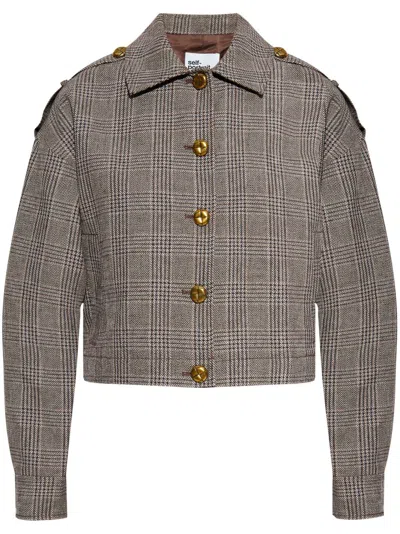 SELF-PORTRAIT CROP CHECKERED JACKET
