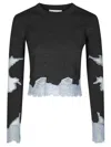 Self-portrait Self Portrait Women Contrast Lace Sweater In Black