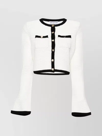 Self-portrait Cropped Cardigan Flared Cuffs