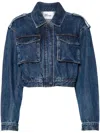 Self-portrait Denim Jackets In Blue Cotton In Blue