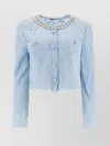 Self-portrait Cropped Lace Jacket Embellished Buttons