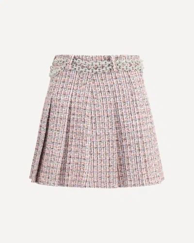 SELF-PORTRAIT CRYSTAL BELTED MINISKIRT