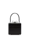 Self-portrait Self Portrait Micro Leather Handbag In Black