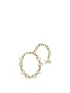 Self-portrait Crystal Bow Bracelet Jewels Gold In Gold