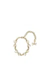 Self-portrait Crystal Bow Bracelet Jewels Gold In Gold
