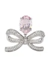 Self-portrait Crystal-bow Earrings In Metallic