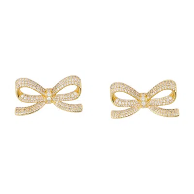 SELF-PORTRAIT SELF-PORTRAIT CRYSTAL BOW EARRINGS