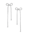 Self-portrait Crystal-embellished Drop Earrings In Silver