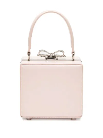 Self-portrait Crystal Bow-embellishment Tote Bag In Pink