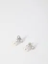 Self-portrait Crystal Bow Pearl Earrings