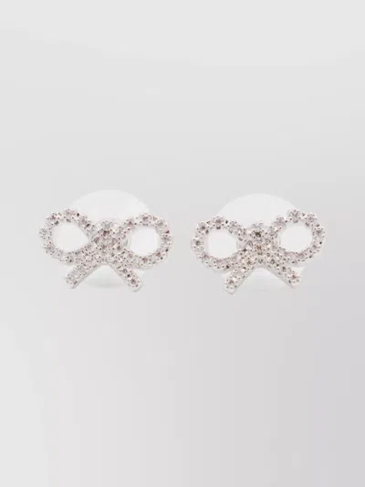 Self-portrait Crystal Bow Stud Earrings