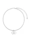 Self-portrait Crystal Bow Tennis Necklace