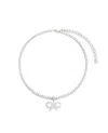 Self-portrait Silver Crystal Tennis Necklace