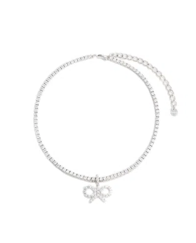 Self-portrait Crystal Bow Tennis Necklace