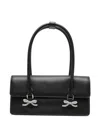 Self-portrait Self Portrait Soft Leather Shoulder Bag In Black